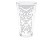 Tiki Face 1 Etched Pint Glass