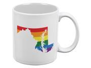LGBT Maryland State Gay Pride Rainbow White All Over Coffee Mug