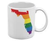 LGBT Florida State Gay Pride Rainbow White All Over Coffee Mug