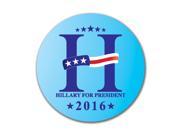 Election 2016 Hillary H logo 4x4 Round Decal
