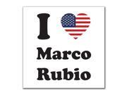 Election 2016 I Heart Marco Rubio 4x4 Square Decal