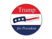 Election 2016 Donald Trump Waving Flag 4in. Round Decal