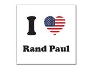 Election 2016 I Heart Rand Paul 4x4 Square Decal