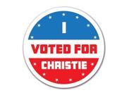 Election 2016 I Voted For Christie 4x4 Round Decal