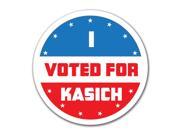 Election 2016 I Voted For Kasich 4x4 Round Decal