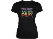 LGBT Gay Pride It s Okay I m Gay Seattle Black Juniors Soft T Shirt