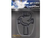 Cross and Dove Chrome Auto Emblem