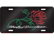 Harley Davidson Rose License Plate