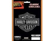 Harley Davidson Logo Chrome Black Embossed Decal