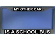 My Other Car Is A School Bus Photo License Frame. Free Screw Caps Included