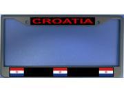 Croatia Flag Photo License Plate Frame Free Screw Caps with this Frame