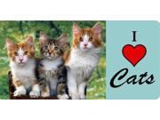 I Love Cats with Kittens Photo License Plate