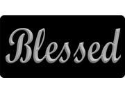 Blessed With Silver Letters Photo License Plate