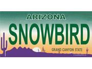 Arizona Snowbird Photo License Plate Free Personalization on this Plate