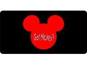 Mickey Mouse Silhouette License Plate