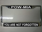 POW MIA License Plate Frame Free Screw Caps with this Frame