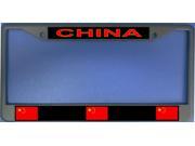China Flag Photo License Plate Frame Free Screw Caps with this Frame