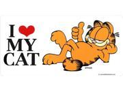 Garfield I Heart My Cat Photo License Plate