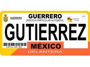 Mexico Guerrero Photo License Plate Free Personalization on this Plate