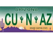 Arizona CU N AZ Photo License Plate Free Personalization on this Plate