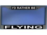 I d Rather Be Flying Photo License Plate Frame Free Screw Caps with this Frame