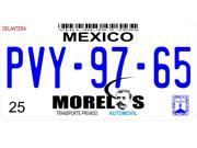 Mexico Morelos Photo License Plate Free Personalization on this plate