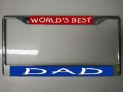 World s Best Dad Photo License Plate Frame Free Screw Caps with this Frame