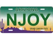 Arizona NJOY Photo License Plate Free Personalization on this Plate