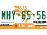 Mexico Chiapas Photo License Plate Free Personalization on this plate