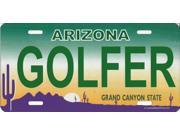 Arizona Golfer Photo License Plate Free Personalization on this Plate