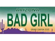 Arizona BAD GIRL Photo License Plate Free Personalization on this Plate