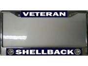 Veteran Shellback Photo License Plate Frame Free Screw Caps Included