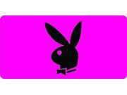 Black Playboy Bunny On Pink Photo License Plate Free Personalization on this plate