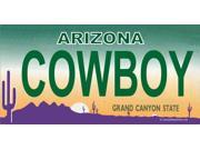 Arizona Cowboy Photo License Plate Free Personalization on this Plate