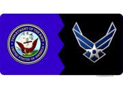 Navy Air Force House Divided Photo License Plate