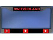 Switzerland Flag Photo License Plate Frame Free Screw Caps with this Frame