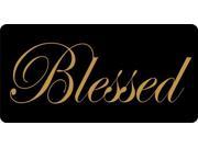 Blessed With Gold Letters Photo License Plate