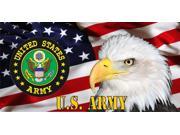 U.S. Army Emblem Eagle Flag License Plate
