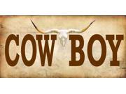 Longhorn Cowboy Photo License Plate