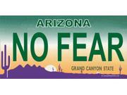 Arizona NO FEAR Photo License Plate Free Personalization on this Plate