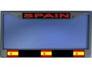 Spain Flag Photo License Plate Frame Free Screw Caps Included