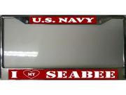 U.S. Navy I Heart My Seabee Chrome Frame