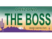 Arizona THE BOSS Photo License Plate Free Personalization on this Plate