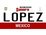 Mexico Sonora Photo License Plate Free Personalization on this plate
