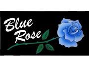 Blue Rose On Black License Plate Free Personalization on this plate