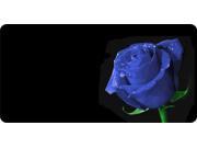 Blue Rose Offset Photo License Plate Free Personalization on this plate