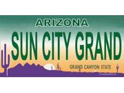 Arizona SUN CITY GRAND Photo License Plate Free Personalization on this Plate