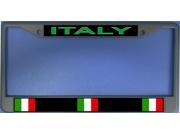Italy Flag Photo License Plate Frame Free Screw Caps with this Frame