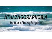 Athazagoraphobia Photo License Plate