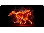 Flaming Horse Photo License Plate Free Personalization on this Plate